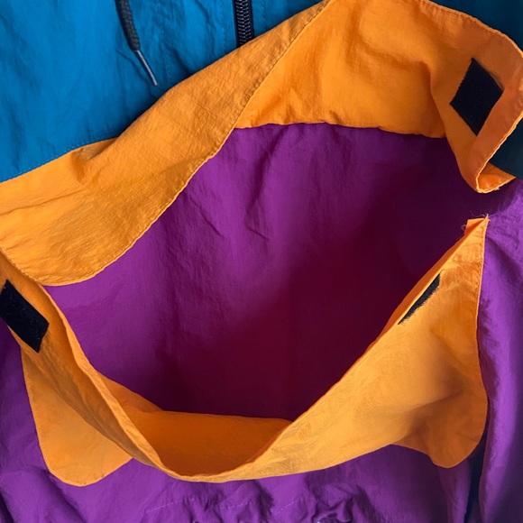 Windbreaker Jacket Size XS Anorak Half Zip Color block - Picture 4 of 12